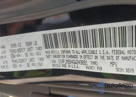 2016 Jeep Cherokee Trailhawk из США, поврежденный, VIN 1C4PJMBS4GW243691